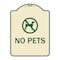 Signmission Designer Series Sign-No Pets, Tan & Green Heavy-Gauge Aluminum, 24" x 18", TG-1824-9813 A-DES-TG-1824-9813 - alternate 1